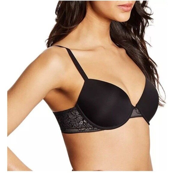 Maidenform T-shirt Bra Comfort Devotion Ultimate No-Show Demi Beige Size 40C - Picture 3 of 9